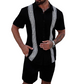 Ensemble 2 pièces pour homme : chemise décontractée et short