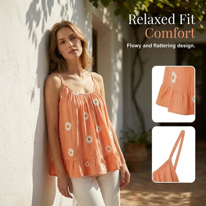 Women's Daisy Print Spaghetti Strap Camisole