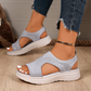 Sandales femme à plateforme en maille ornées de strass