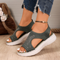 Sandales femme à plateforme en maille ornées de strass