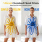 Women's Floral Print Button-Down Shirt Dress
