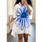 📢📢Nouveautés – 54 % de réduction ! 🌻 -Robe boutonnée à fleurs avec ourlet asymétrique – Élégante & aérée !