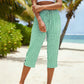 Pantalon capri à carreaux d'été pour femme