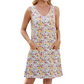 Robe femme décontractée imprimée sans manches