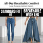👖 Jean femme taille haute à jambes larges et ourlet asymétrique – look moderne, flatteur et facile à assortir