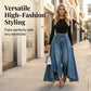 👖 Jean femme taille haute à jambes larges et ourlet asymétrique – look moderne, flatteur et facile à assortir