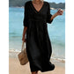 Robe élégante et décontractée à col en V