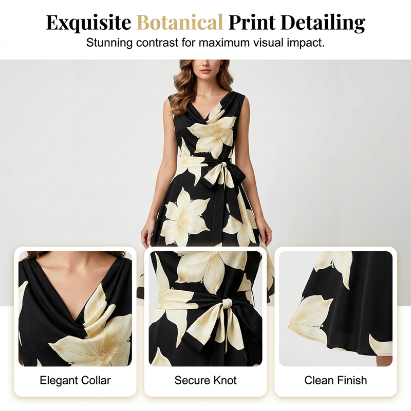 👗 50% DE RÉDUCTION 🌸 Robe sans manches à imprimé floral pour femme – Fluide, légère & coupe évasée – Parfaite pour l’été, la plage ou les journées décontractées – romantique et facile à porter ☀️