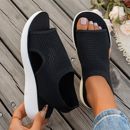 Sandales d'été à plateforme et bout ouvert pour femme