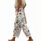 ⭐ Plus de 5.000 avis positifs ! Pantalon court décontracté à imprimé floral pour femme