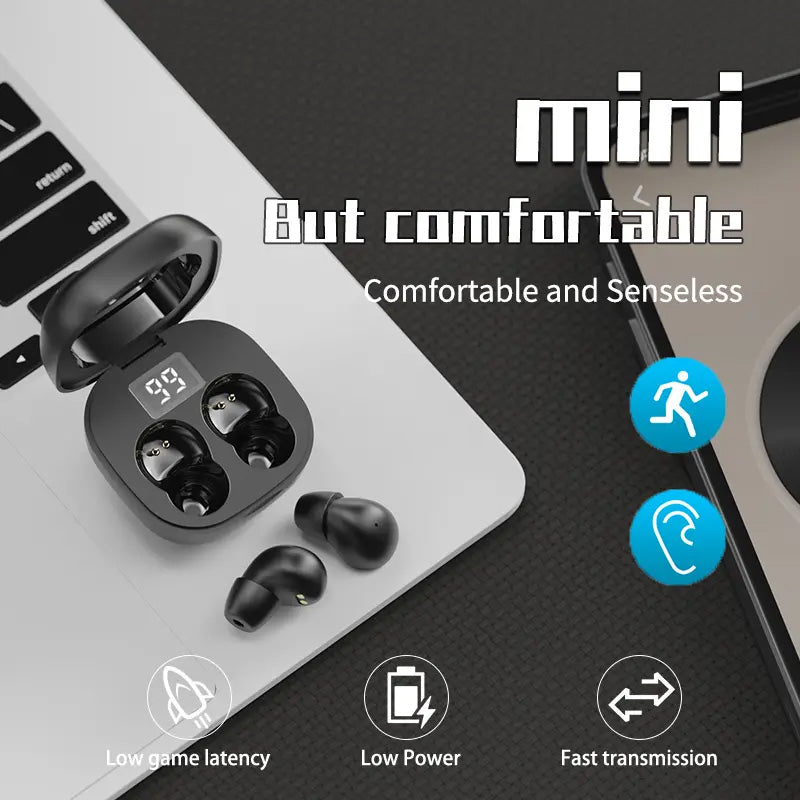 🎧Mini écouteurs sans fil avec boîtier d'affichage numérique LED🎶✨