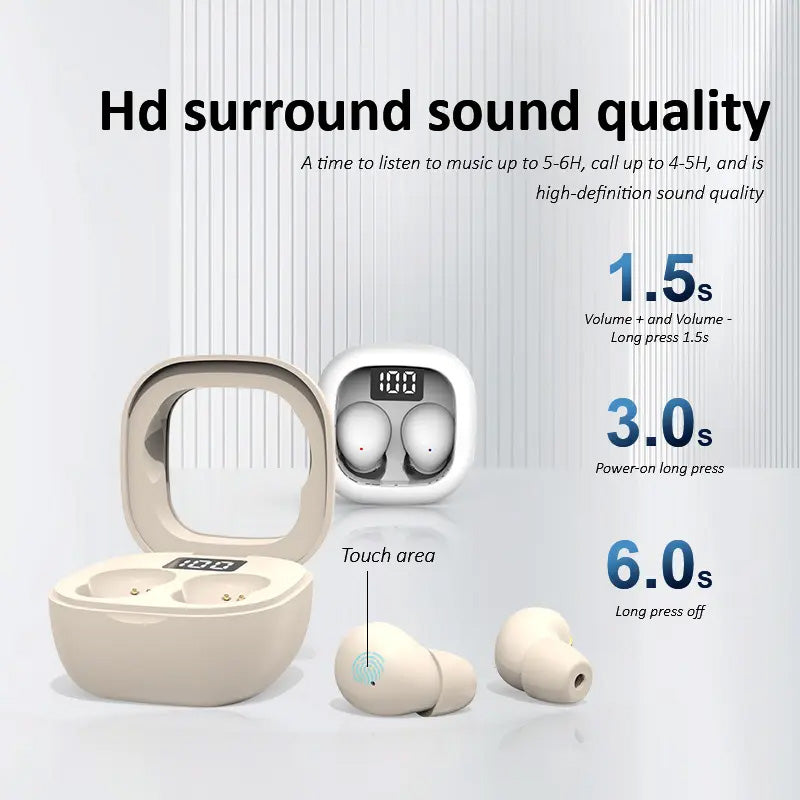 🎧Mini écouteurs sans fil avec boîtier d'affichage numérique LED🎶✨