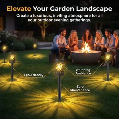 4PCS - Lampes solaires de jardin pour allées extérieures