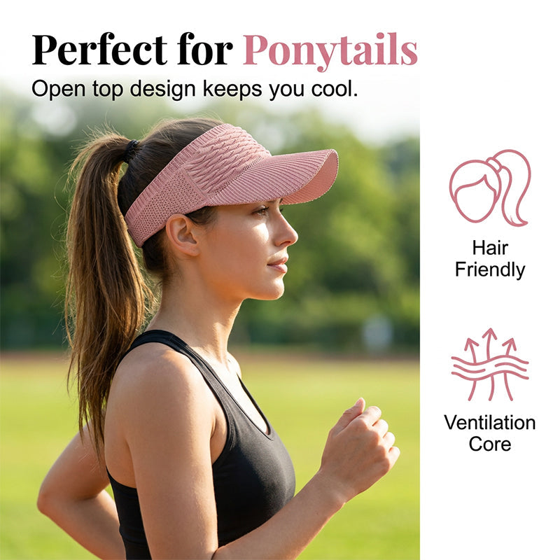🧢☀️ PROMO FLASH 50% ! Visière Casquette Femme en Maille Respirante – Large Brim 10 cm, Anti-UV, 6 Couleurs, Léger 80g, Tennis, Plage, Sport ✨