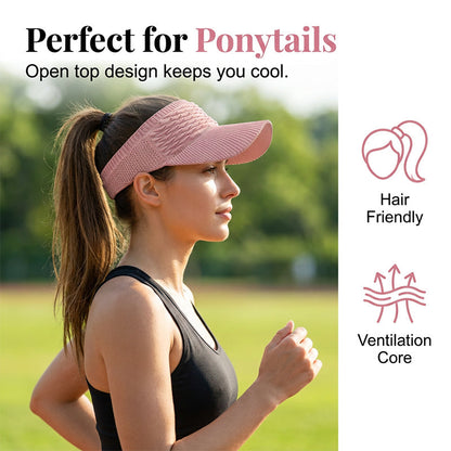 🧢☀️ PROMO FLASH 50% ! Visière Casquette Femme en Maille Respirante – Large Brim 10 cm, Anti-UV, 6 Couleurs, Léger 80g, Tennis, Plage, Sport ✨