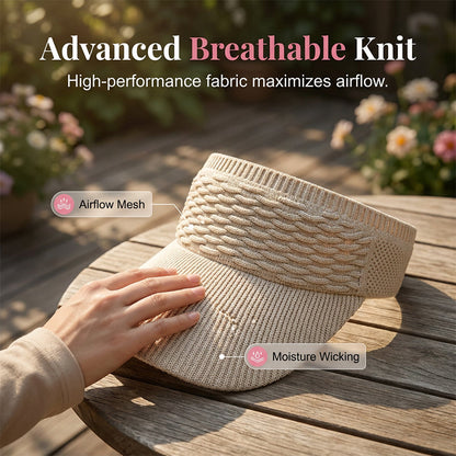 🧢☀️ PROMO FLASH 50% ! Visière Casquette Femme en Maille Respirante – Large Brim 10 cm, Anti-UV, 6 Couleurs, Léger 80g, Tennis, Plage, Sport ✨