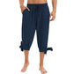 Pantalon de pirate viking pour homme avec jambes à lacets