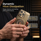 Coque de téléphone magnétique avec anneau rotatif et dissipation thermique