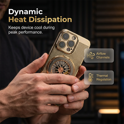 Coque de téléphone magnétique avec anneau rotatif et dissipation thermique