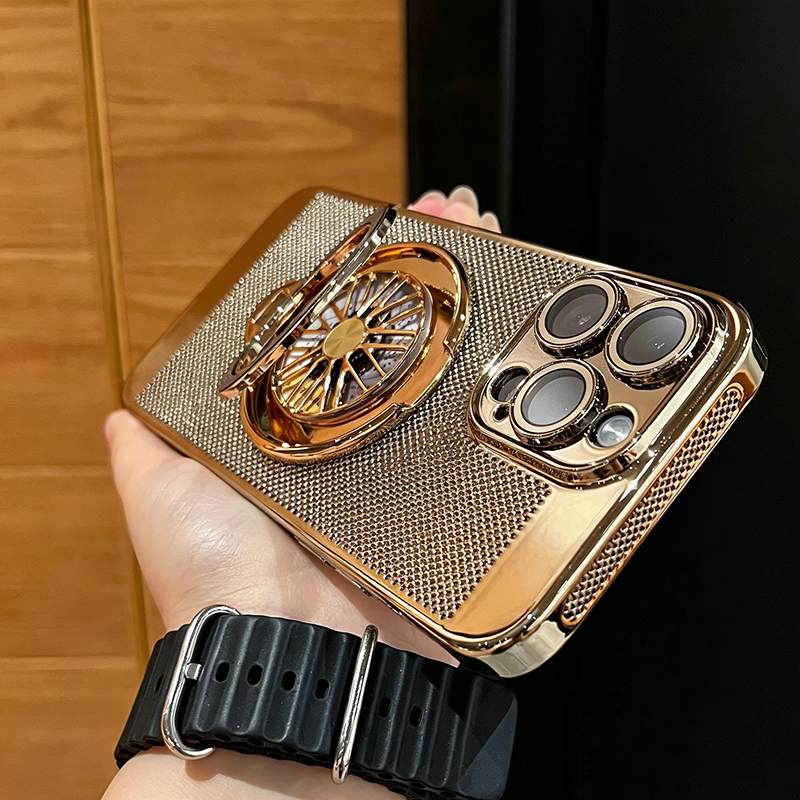 Coque de téléphone magnétique avec anneau rotatif et dissipation thermique