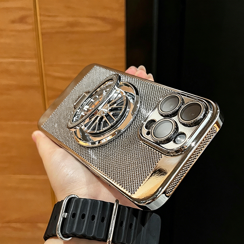 Coque de téléphone magnétique avec anneau rotatif et dissipation thermique