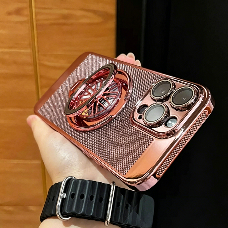 Coque de téléphone magnétique avec anneau rotatif et dissipation thermique