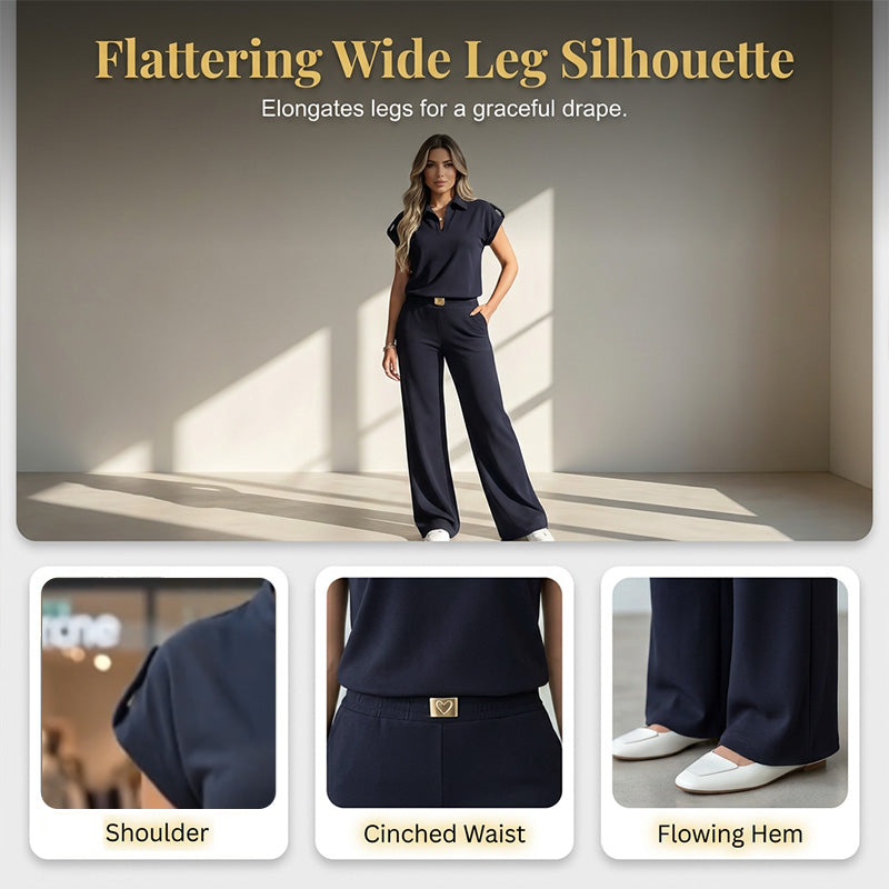 🔥👚 50 % DE RÉDUCTION ! Ensemble 2 pièces décontracté pour femme (haut et pantalon) – une tenue décontractée pour le quotidien, le bureau et les voyages. 🌸💨