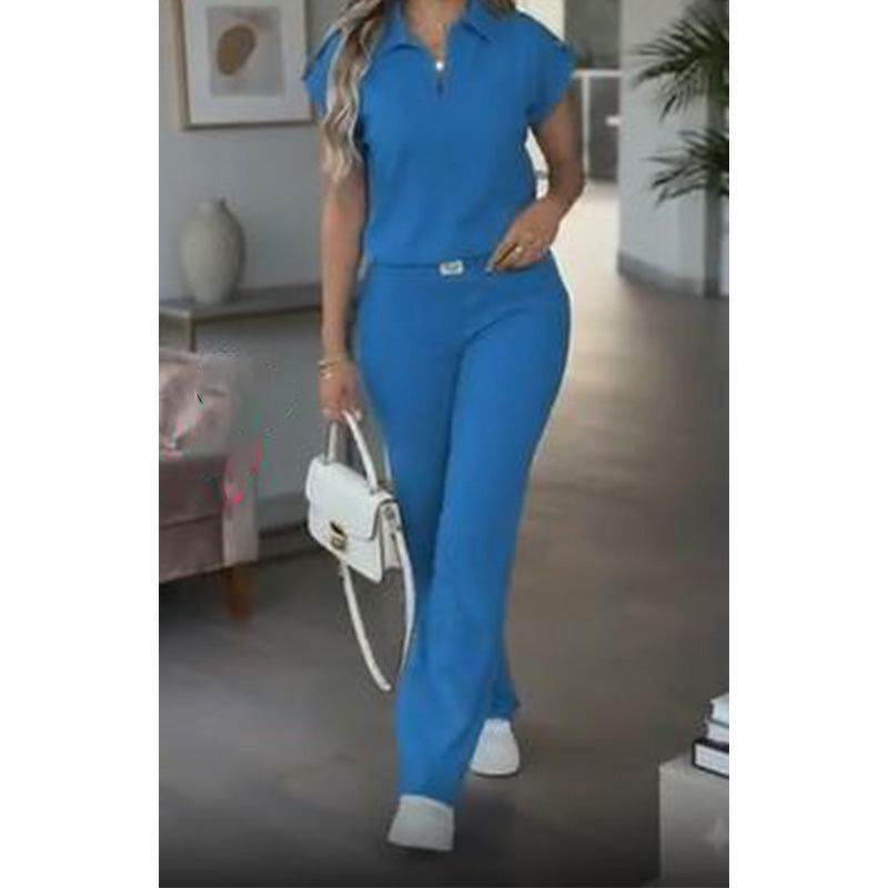 🔥👚 50 % DE RÉDUCTION ! Ensemble 2 pièces décontracté pour femme (haut et pantalon) – une tenue décontractée pour le quotidien, le bureau et les voyages. 🌸💨
