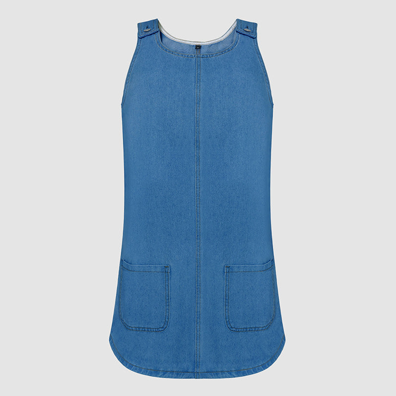 🔥 Le look le plus tendance de cet été ! Robe-salopette décontractée en jean pour femme