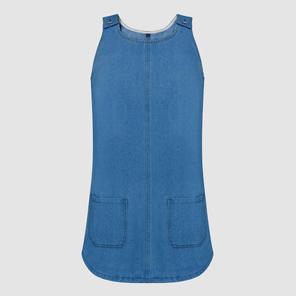 🔥 Le look le plus tendance de cet été ! Robe-salopette décontractée en jean pour femme