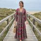 Robe longue fleurie bohème pour femme