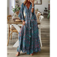 Robe longue fleurie bohème pour femme