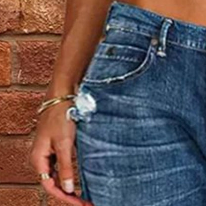 👖 PROMO LIMITÉE 50% DE RÉDUCTION ! 💥 Jean Femme Slim Évasé Déchiré – Distressed, Taille Haute, Lavage Vintage ✨