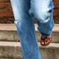 👖 PROMO LIMITÉE 50% DE RÉDUCTION ! 💥 Jean Femme Slim Évasé Déchiré – Distressed, Taille Haute, Lavage Vintage ✨