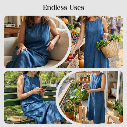 📢📢40 % DE RÉDUCTION !! ⏰Robe décontractée en jean pour femme, pour l'été