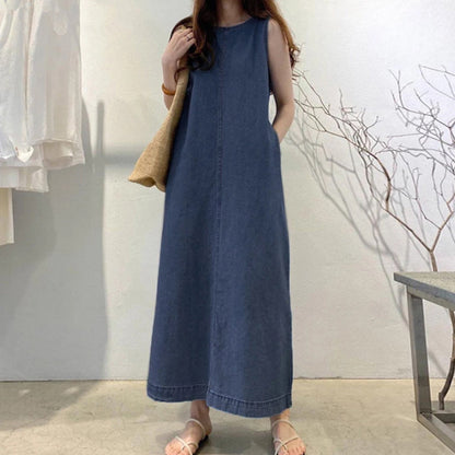 📢📢40 % DE RÉDUCTION !! ⏰Robe décontractée en jean pour femme, pour l'été