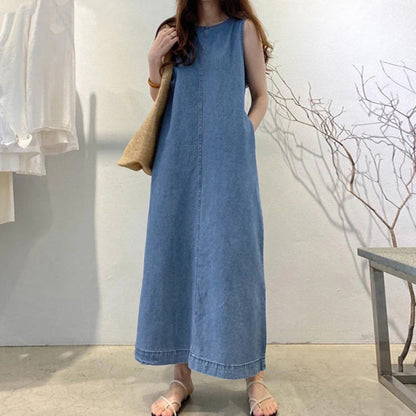 📢📢40 % DE RÉDUCTION !! ⏰Robe décontractée en jean pour femme, pour l'été