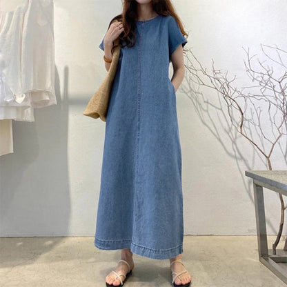 📢📢40 % DE RÉDUCTION !! ⏰Robe décontractée en jean pour femme, pour l'été