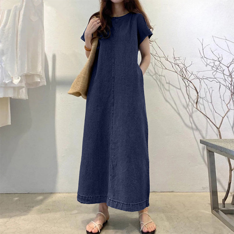 📢📢40 % DE RÉDUCTION !! ⏰Robe décontractée en jean pour femme, pour l'été