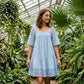 Robe smockée à encolure carrée pour femme