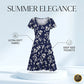 Robe trapèze à imprimé floral pour femme avec poches