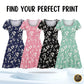 Robe trapèze à imprimé floral pour femme avec poches