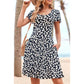 Robe trapèze à imprimé floral pour femme avec poches