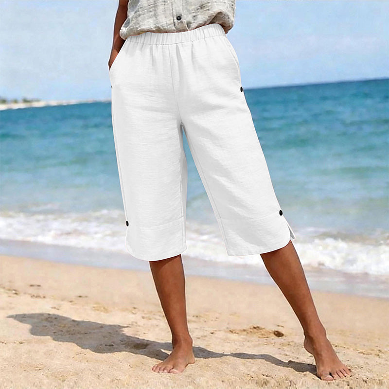 ⏰ -50% – Pour une durée limitée ! Pantalon capri décontracté d'été respirant pour femme