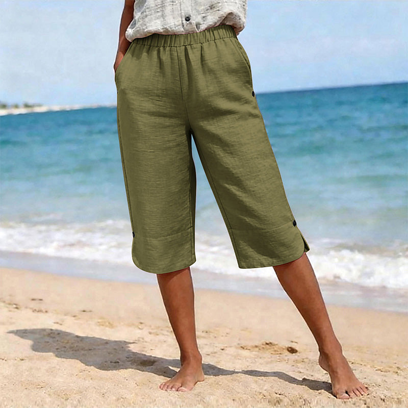 ⏰ -50% – Pour une durée limitée ! Pantalon capri décontracté d'été respirant pour femme