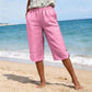 ⏰ -50% – Pour une durée limitée ! Pantalon capri décontracté d'été respirant pour femme