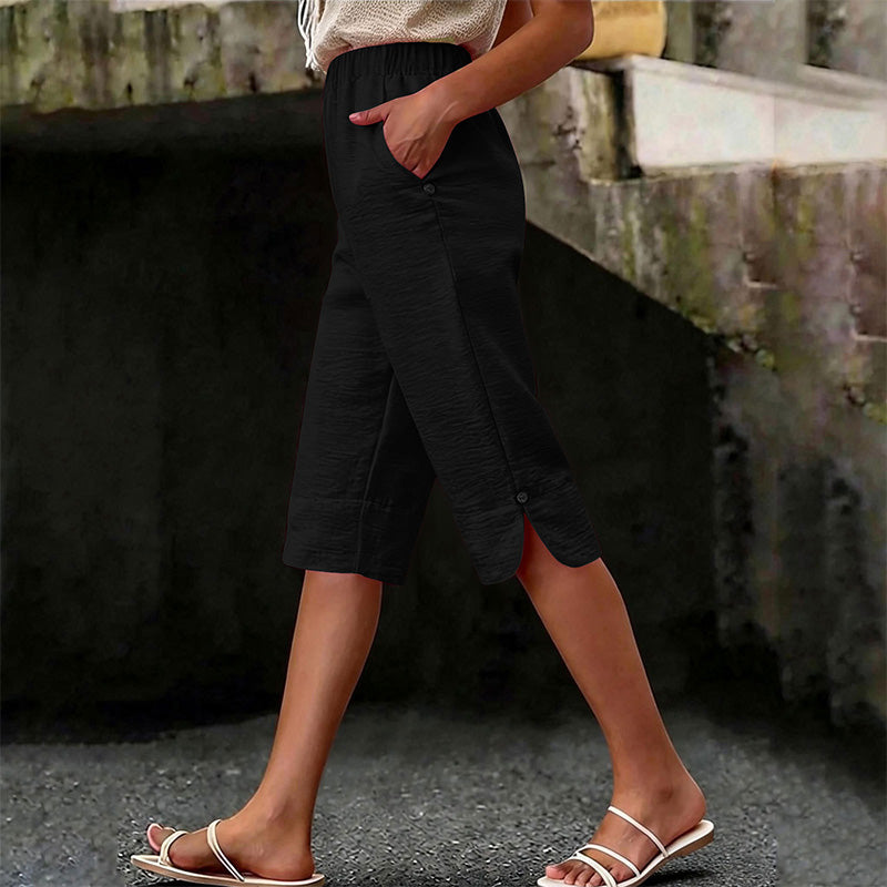 ⏰ -50% – Pour une durée limitée ! Pantalon capri décontracté d'été respirant pour femme