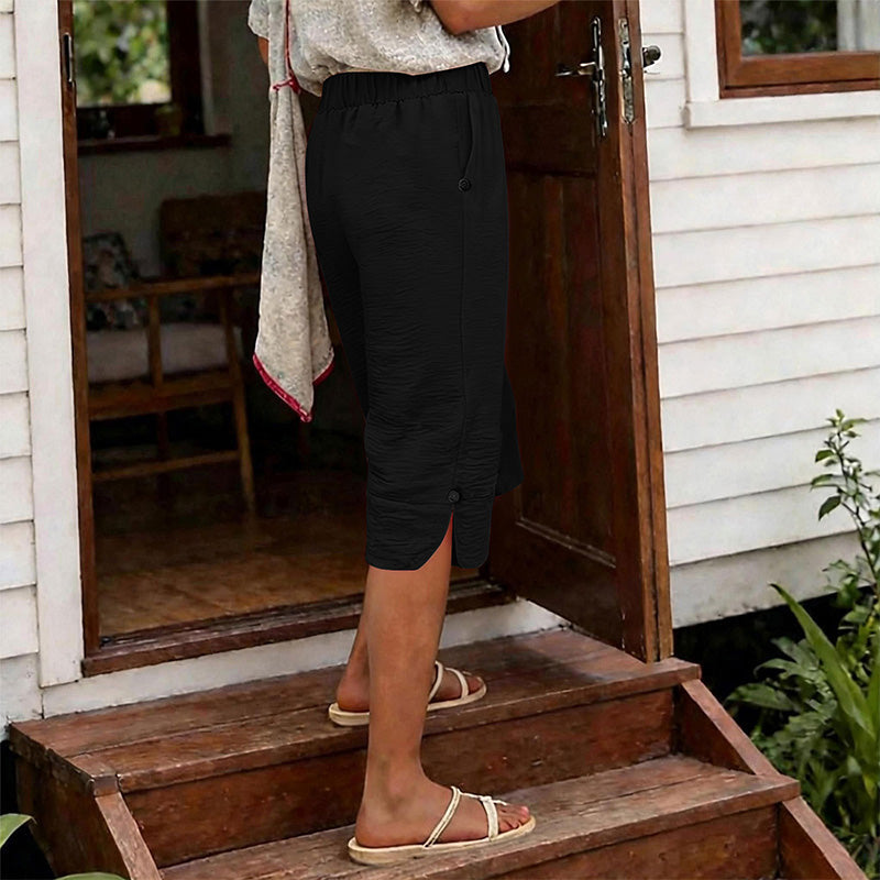 ⏰ -50% – Pour une durée limitée ! Pantalon capri décontracté d'été respirant pour femme