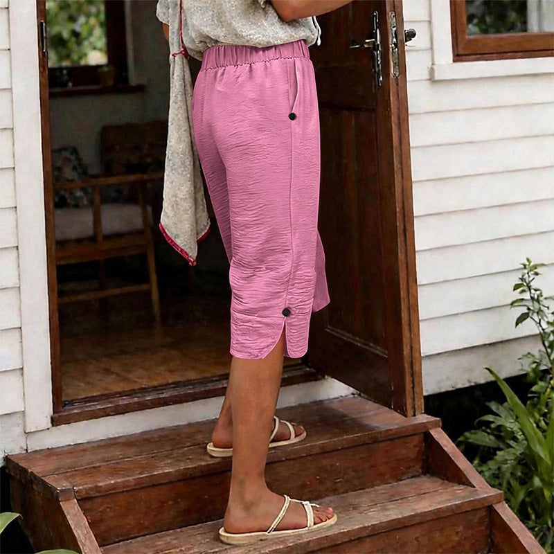 ⏰ -50% – Pour une durée limitée ! Pantalon capri décontracté d'été respirant pour femme