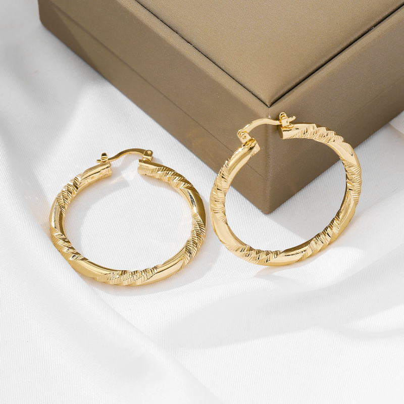 💫Boucles d'Oreilles Créoles Torsadées – Design Moderne, Légères, Polyvalentes ✨
